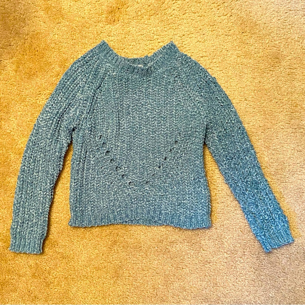Nine1Eight brand girls size 4 sweater- EUC- blue- Stitchfix purchase